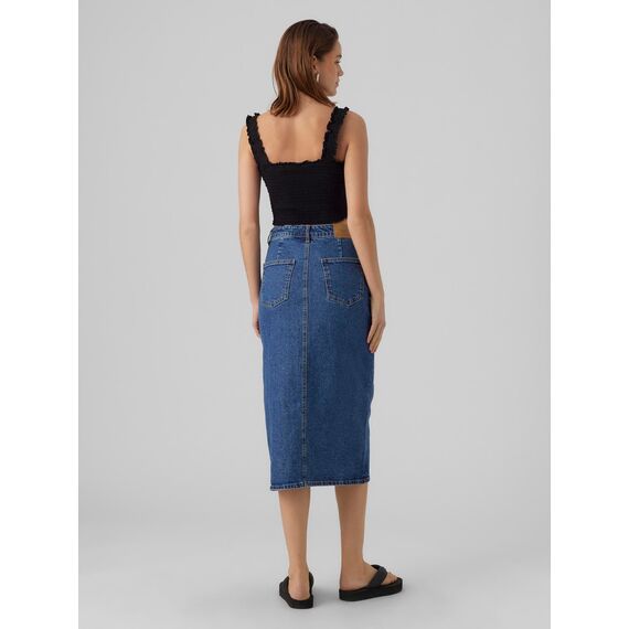 VERO MODA Female Jeansrock VMVERI Hohe Taille Langer Rock