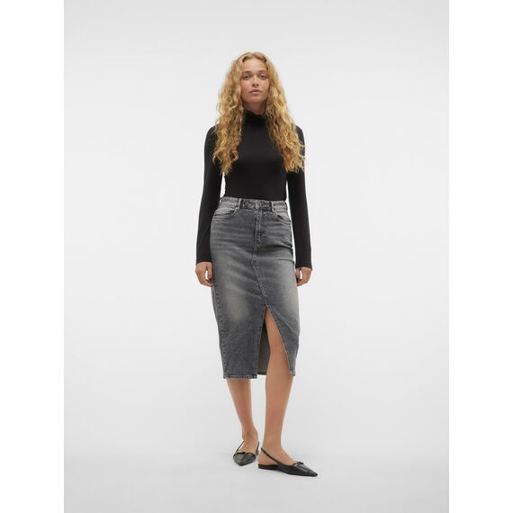 VERO MODA Female Jeansrock VMVERI Hohe Taille Midirock