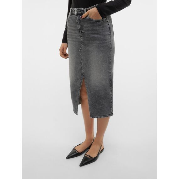 VERO MODA Female Jeansrock VMVERI Hohe Taille Midirock