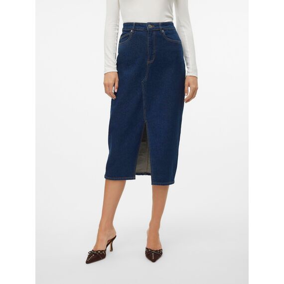 VERO MODA VMVERI HR Calf Denim Skirt GA NOOS