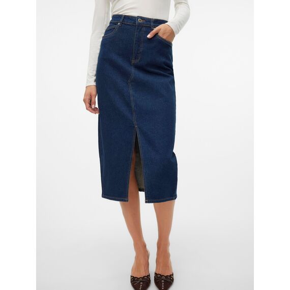 VERO MODA VMVERI HR Calf Denim Skirt GA NOOS