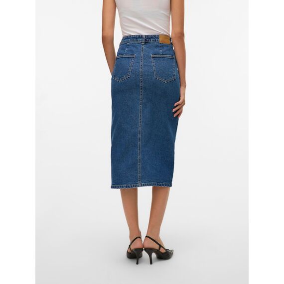 VERO MODA Female Jeansrock VMVERI Hohe Taille Langer Rock