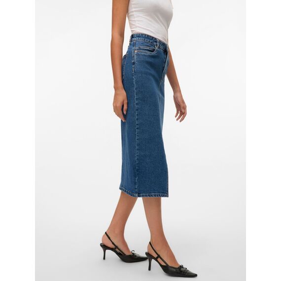 VERO MODA Female Jeansrock VMVERI Hohe Taille Langer Rock