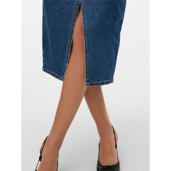 VERO MODA Female Jeansrock VMVERI Hohe Taille Langer Rock