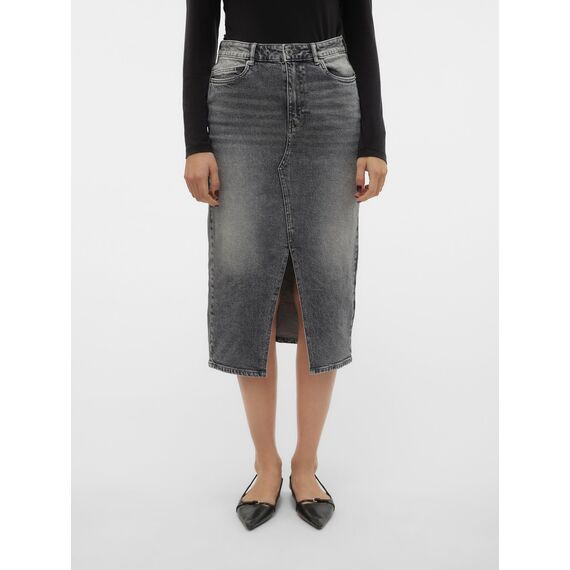 VERO MODA Female Jeansrock VMVERI Hohe Taille Midirock