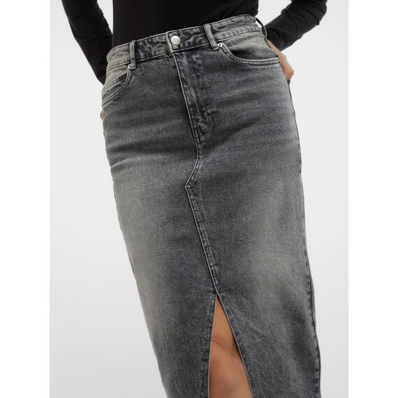 VERO MODA Female Jeansrock VMVERI Hohe Taille Midirock