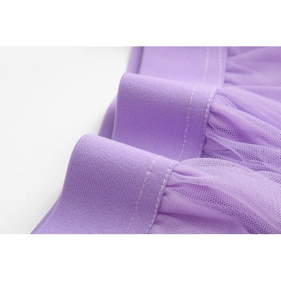 Damen Rock Tüll Unregelmäßig Unterrock Lagenrock Ballett Tutu Abschlussball Party Faltenkleid A-Linie Midirock High Waisted Rock (Lila, Einheitsgröße)