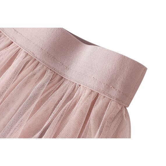 Damen Rock Tüll Unregelmäßig Unterrock Lagenrock Ballett Tutu Abschlussball Party Faltenkleid A-Linie Midirock High Waisted Rock (Rosa, Einheitsgröße)