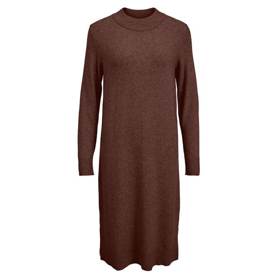 Viril Crew Neck L/S Midi Dress - Noos