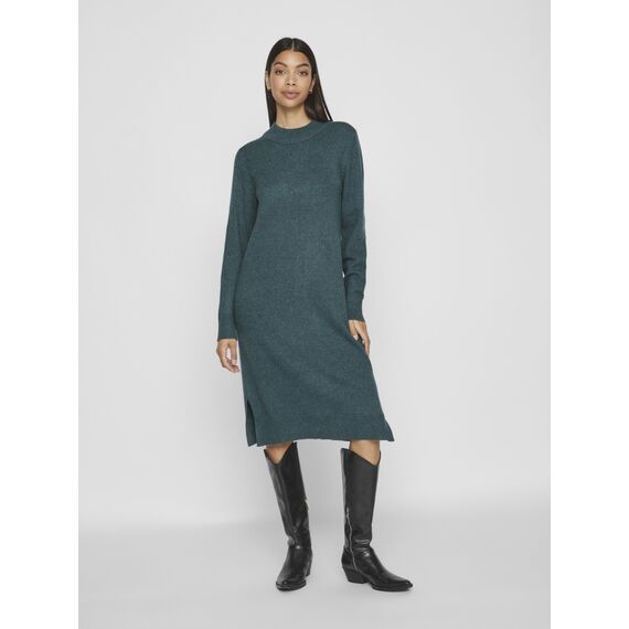 Viril Crew Neck L/S Midi Dress - Noos
