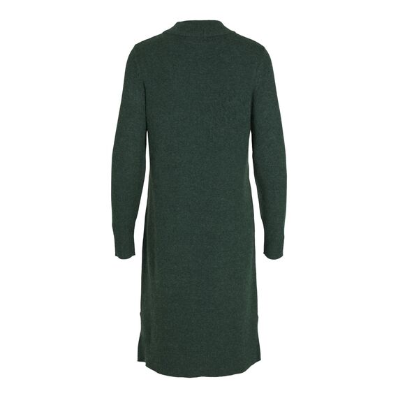 Vila Damen Viril Crew Neck L/S Midi Dress - Noos Kleid, Pineneedle, XXL EU