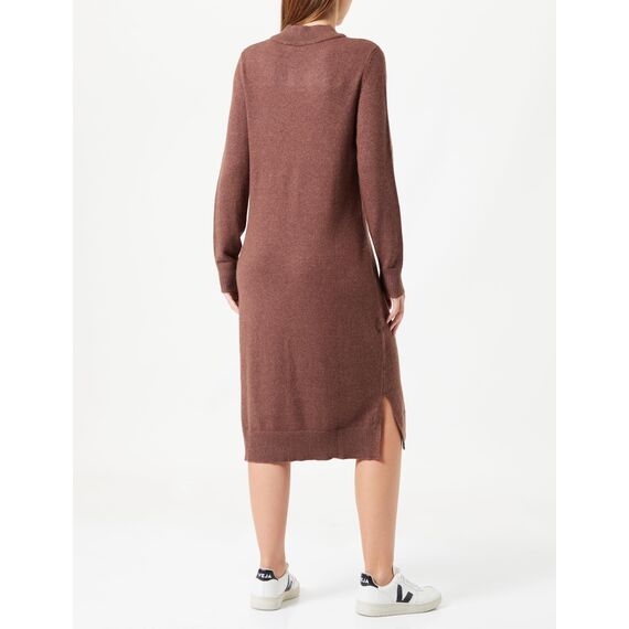 Viril Crew Neck L/S Midi Dress - Noos