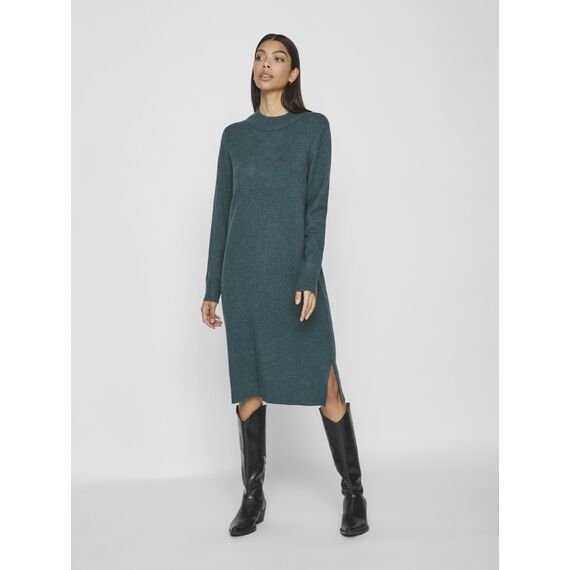 Viril Crew Neck L/S Midi Dress - Noos