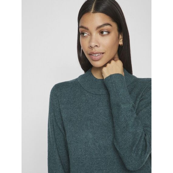 Viril Crew Neck L/S Midi Dress - Noos