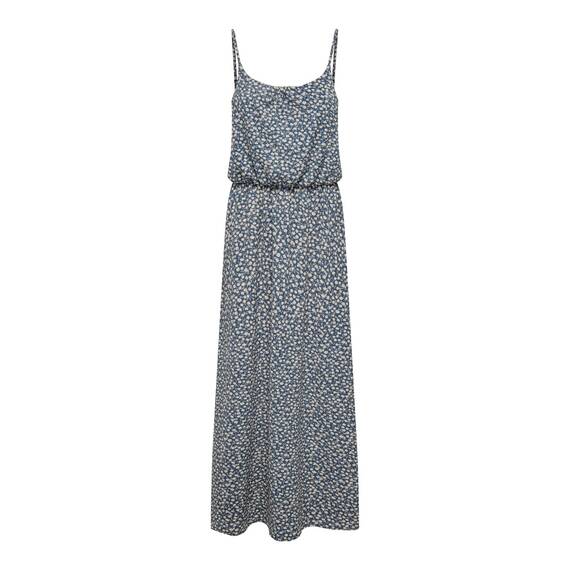 ONLY Damen Onlwinner S/L Maxi Dress Noos Ptm, Blue Mirage/AOP:Tonal Ditsy, 36