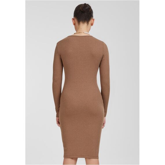 Urban Classics Damen Kleid Ladies Rib Dress darkkhaki 5XL