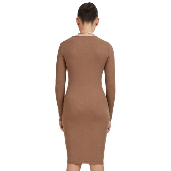 Urban Classics Damen Kleid, Baumwolle, Darkkhaki, L