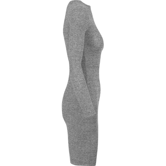Urban Classics Damen Kleid Ladies Rib Dress, Mini, Gr. 42 (Herstellergröße: XL), Grau (Charcoal 91)