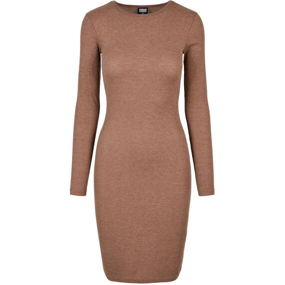 Urban Classics Damen Kleid Ladies Rib Dress darkkhaki XS