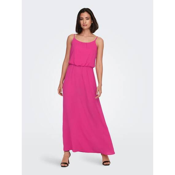 ONLY Damen Onlwinner S/L Maxi Dress Noos Ptm, Fuchsia Purple, 34