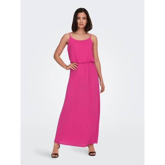 ONLY Damen Onlwinner S/L Maxi Dress Noos Ptm, Fuchsia Purple, 34