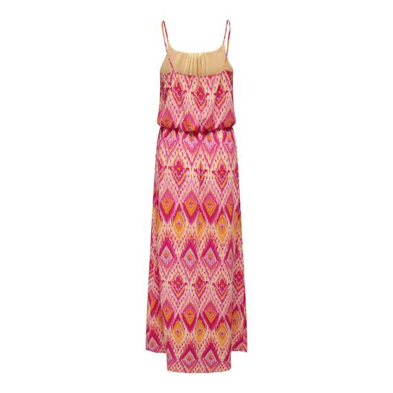 ONLY Damen Onlwinner S/L Maxi Dress Noos Ptm, Raspberry Rose/AOP:Diamond Icat, 32