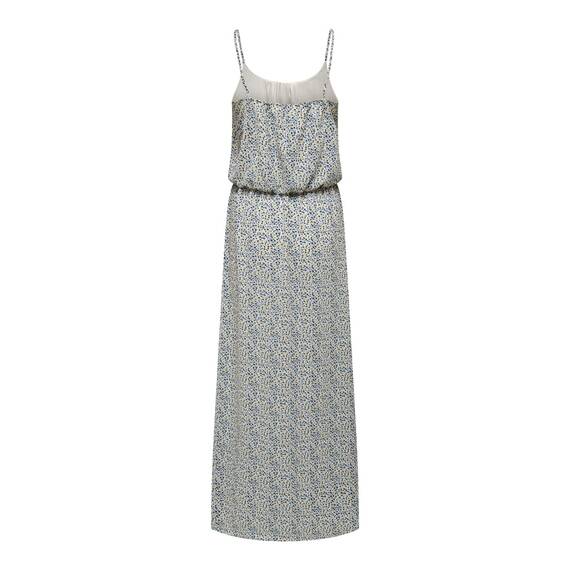 ONLY Damen Onlwinner S/L Maxi Dress Noos Ptm, Cloud Dancer/Aop:tinny Blossom, 36