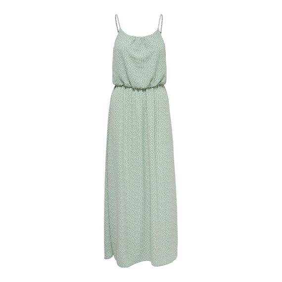 ONLY Damen Onlwinner S/L Maxi Dress Noos Ptm, Chinois Green/AOP:karo Dot, 32