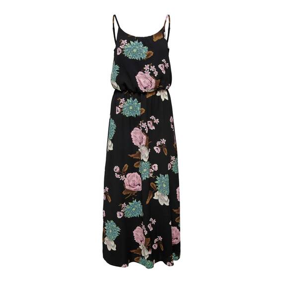 ONLY Damen Onlwinner Sl Maxi Dress Noos Wvn Kleid, Schwarz/Blumen ,34
