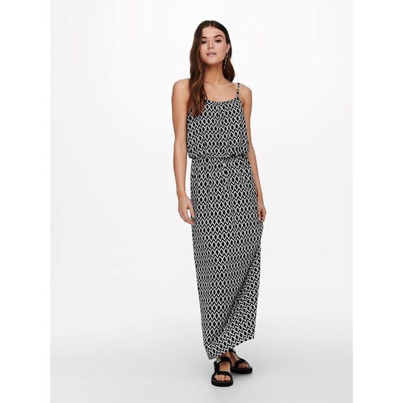 ONLY Damen Onlwinner Sl Maxi Dress Noos Wvn Kleid, Schwarz/Weiß. ,38