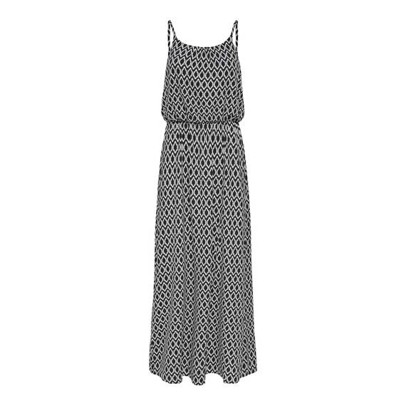 ONLY Damen Onlwinner Sl Maxi Dress Noos Wvn Kleid, Schwarz / Weiß ,34