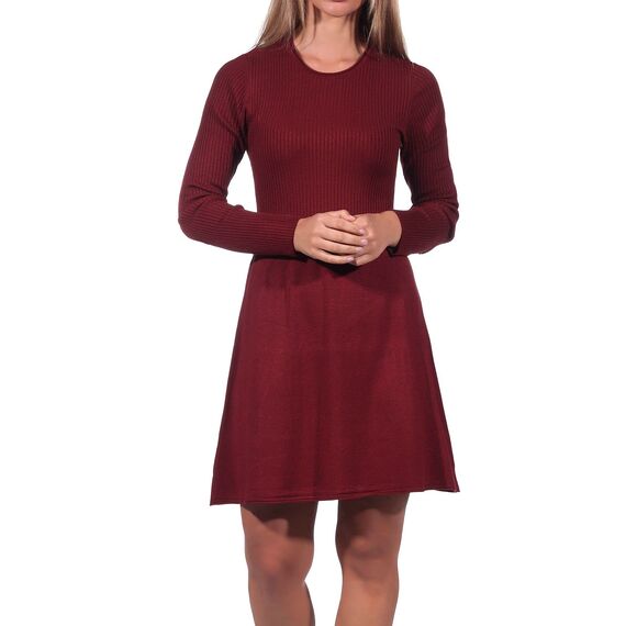 ONLY Damen ONLALMA L/S O-Neck Dress KNT NOOS, Merlot,XXS