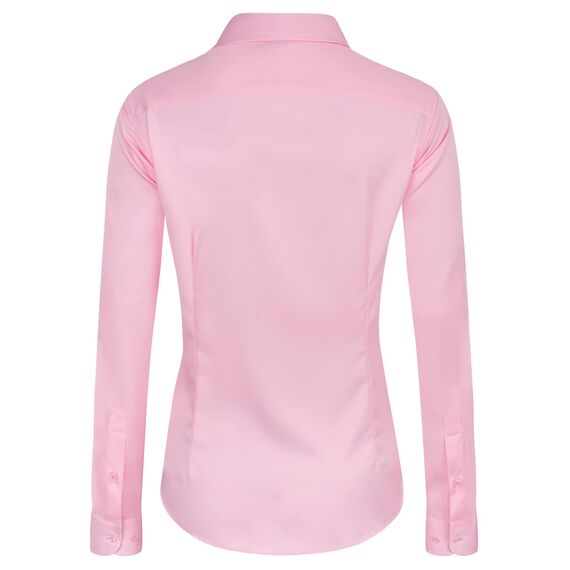 J.VER Bluse Damen Elegant Klassische Businesshemd Comfort Fit Faltenfrei Atmungsaktiv Shirts für Büro Arbeit Shirt Knitterfreies Hemdbluse,Rosa,2XL