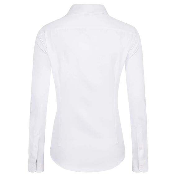 J.VER Bluse Damen Casual Business Blusen Button Down Shirts klassische Langarm Kragen Tops Bügelleichtes Modern Oberteil,Weiß,3XL