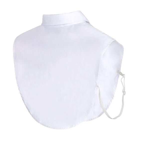PHOGARY 2 Stücke Frauen Kragen Krageneinsatz Damen, Fake Collar Detachable Collar Abnehmbare Hälfte Shirt Bluse Blusenkragen Einsatz für Damen, Weiß+Schwarz, Eine Größe Passt Am Meisten