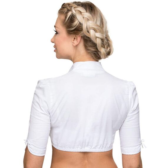 Stockerpoint Dirndlbluse Solange I Größe 32-48 I Damen Bluse mit elegantem Schalkragen & kurzen Ärmeln I Bequem & pflegeleicht I Perfekt für Trachten & Festlichkeiten