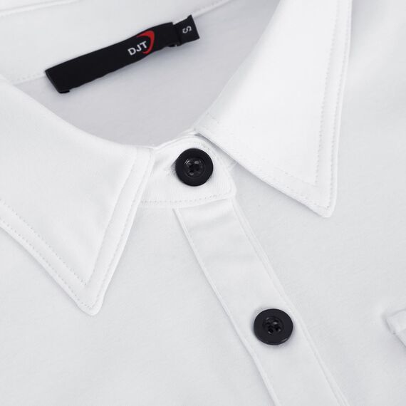 DJT Damen Weiches Gestrick Karierte Bluse Langarm Oberteile Roll Up Ärmel Hemdbluse Shirts Button Down Blusen Top Solides-Weiß XL