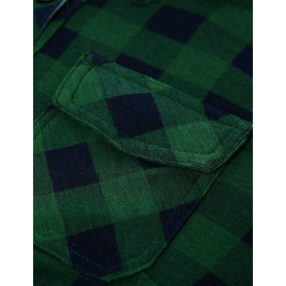 DJT Damen Weiches Gestrick Karierte Bluse Langarm 3/4 Roll Up Ärmel Hemdbluse Button-down Blusen Grün kariert XL