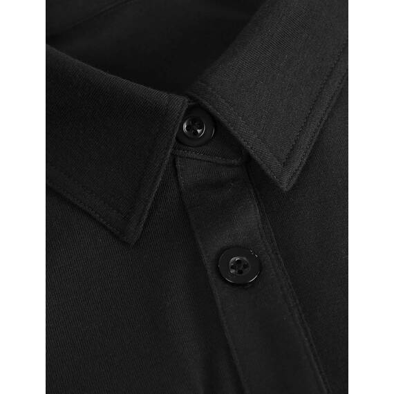DJT Damen Weiches Gestrick Karierte Bluse Langarm 3/4 Ärmel Roll Up Ärmel Hemdbluse Button-down Solid Schwarz XXL