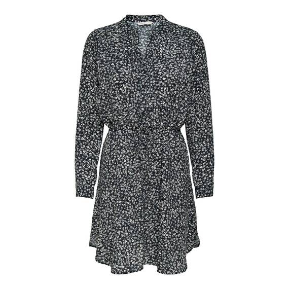 ONLY Damen Onlcory L/S V-Neck Tunic WVN Noos, Black/Aop:maria White Grey Ditsy ,XXS