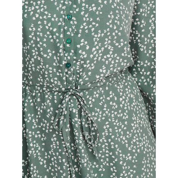 ONLY Damen Onlcory L/S V-Neck Tunic WVN Noos, Balsam Green/Aopmono Blossom,XS
