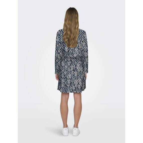 ONLY Damen Onlcory Life L/S V-Neck Tunic WVN Noos Tunika-Top Für Den Alltag Mit Volumenärmeln Und Stylischem V-Ausschnitt, Total Eclipse, 42