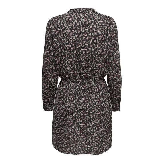 ONLY Damen Onlcory L/S V-Neck Tunic WVN Noos, Black/Aop:nera Flower ,XS