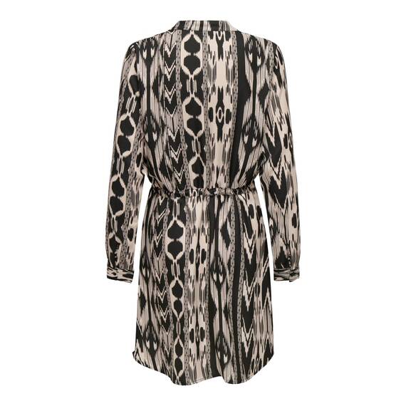ONLY Damen Onlcory L/S V-Neck Tunic WVN Noos Tunika, Pumice Stone/AOP:Bary Grafic, 36