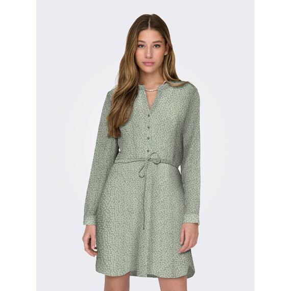 ONLY Damen Onlcory Life L/S V-Neck Tunic WVN Noos Tunika-Top Für Den Alltag Mit Volumenärmeln Und Stylischem V-Ausschnitt, Lily Pad, 32