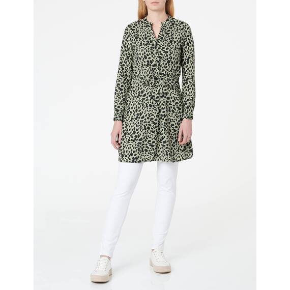 ONLY Damen Onlcory L/S V-Neck Tunic WVN Noos, Grün (Seagrass/Aop:seagrass Animal), XXS