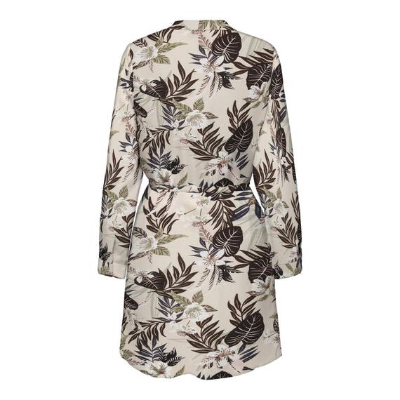 ONLY Damen Onlcory Life L/S V-Neck Tunic WVN Noos Tunika-Top Für Den Alltag Mit Volumenärmeln Und Stylischem V-Ausschnitt, Pumice Stone, 36