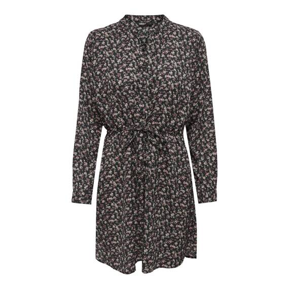 ONLY Damen Onlcory L/S V-Neck Tunic WVN Noos, Black/Aop:nera Flower ,XXS