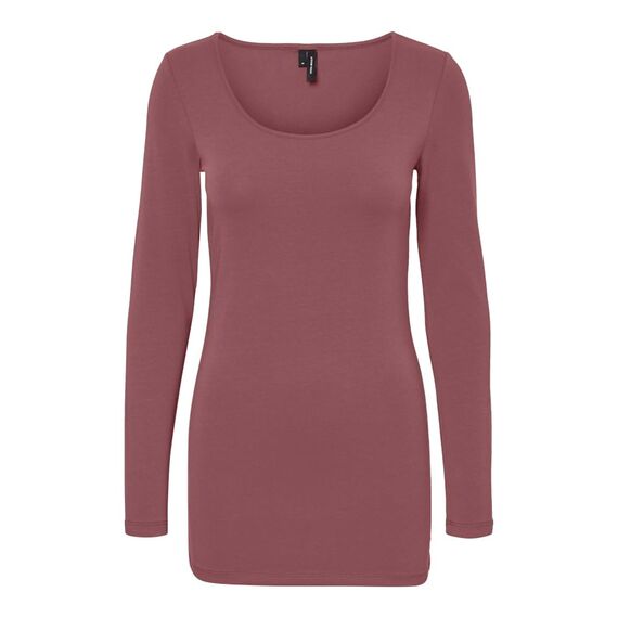VERO MODA Damen VMMAXI My LS Soft Long U-Neck, Rose Brown, XS