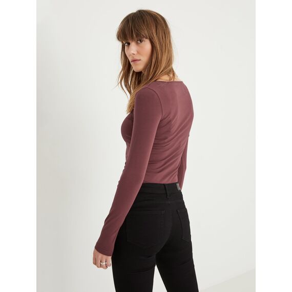 VERO MODA Damen VMMAXI My LS Soft Long U-Neck, Rose Brown, XS